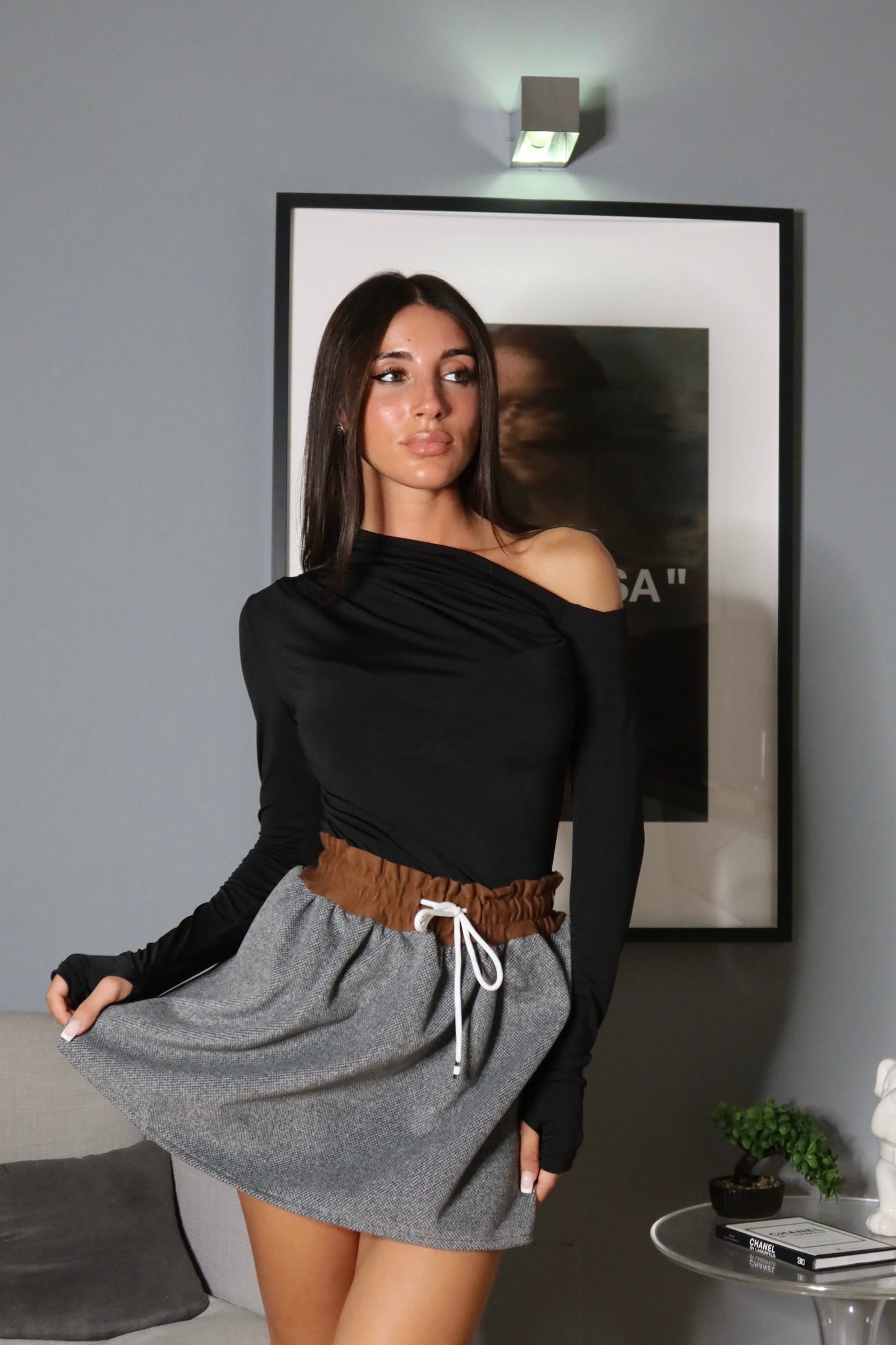 Gonna Pantalone Comfy Grigia