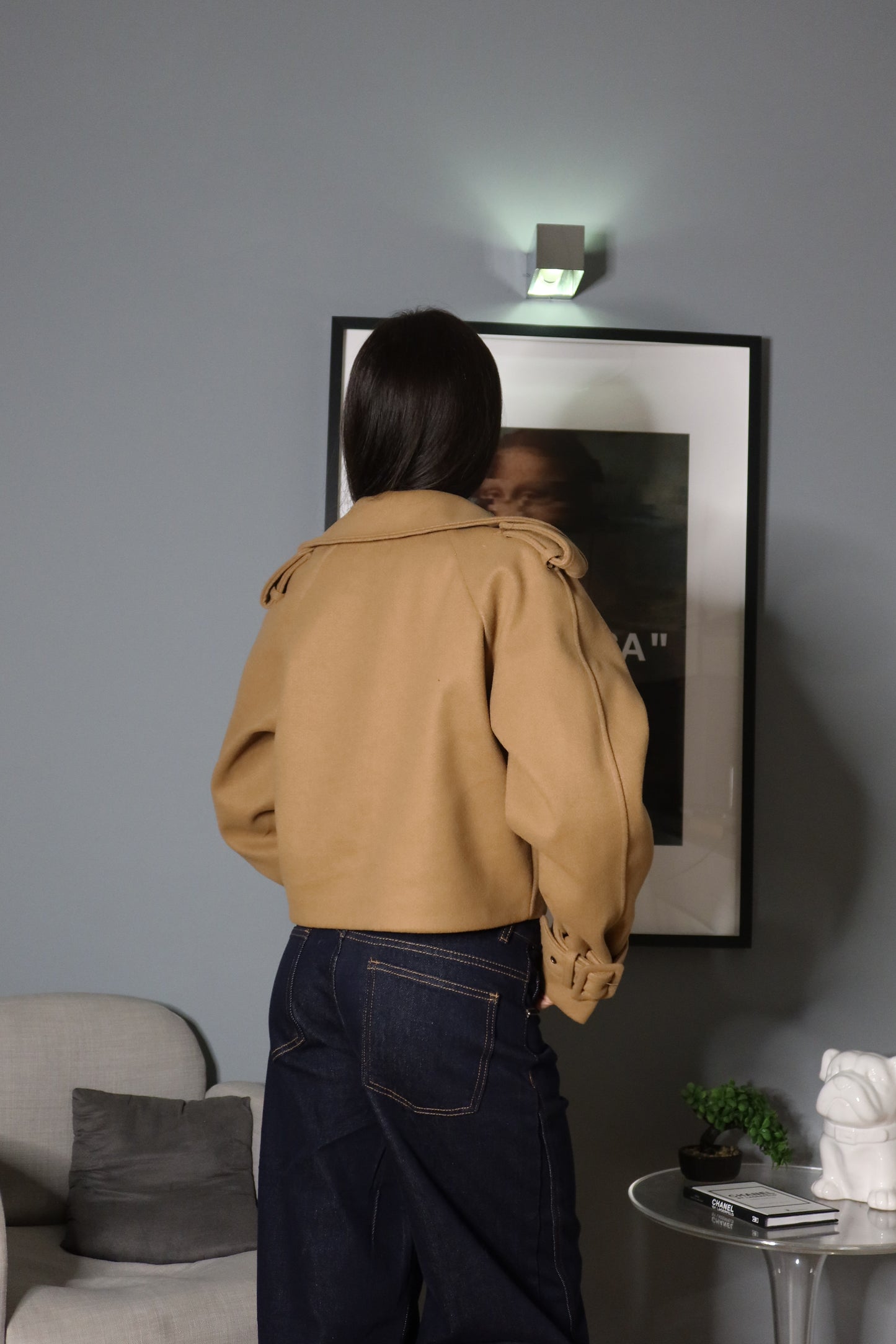 Cappotto corto Cammello