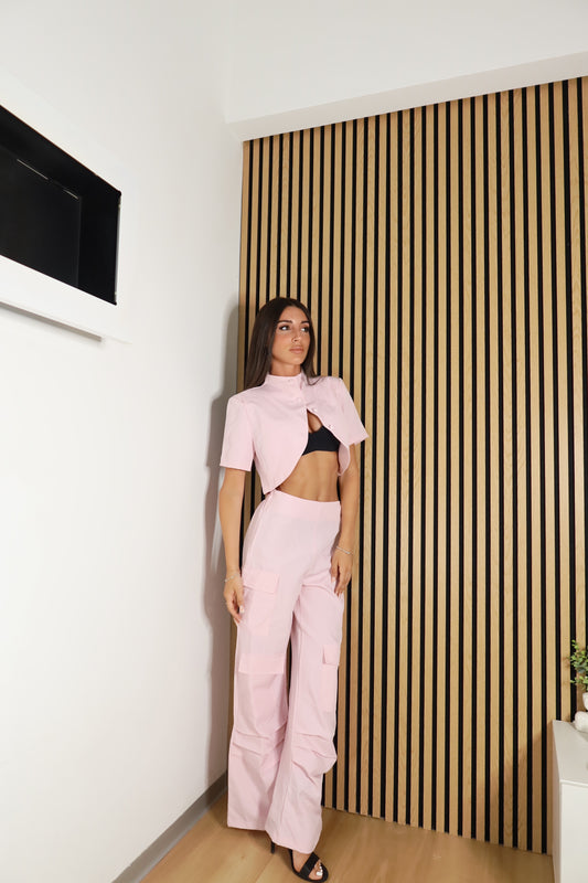 Coordinato Cristal (beige / rosa / nero)