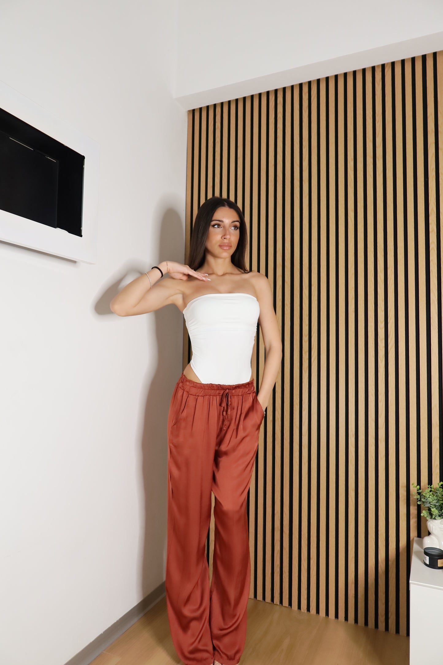 Pantaloni Satinati