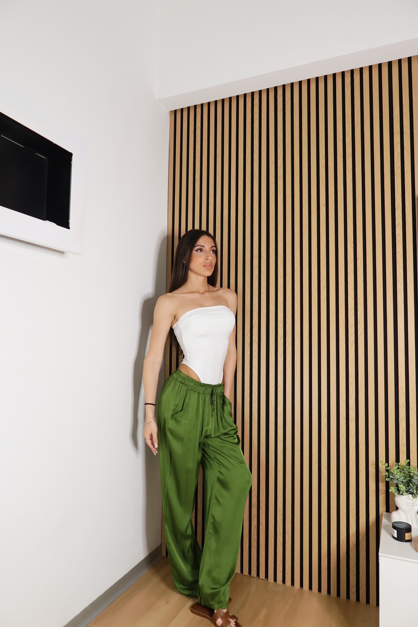 Pantaloni Satinati