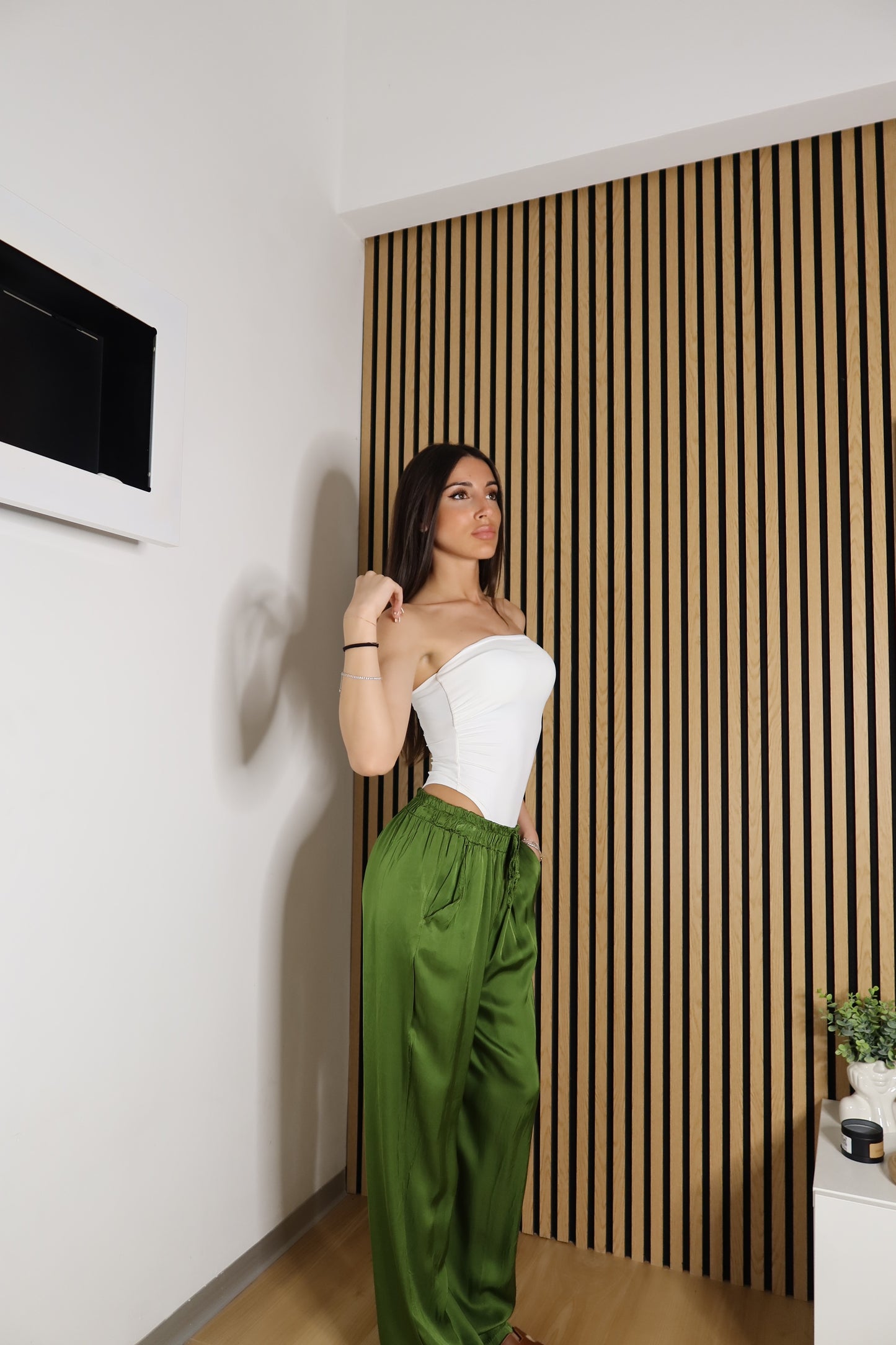 Pantaloni Satinati