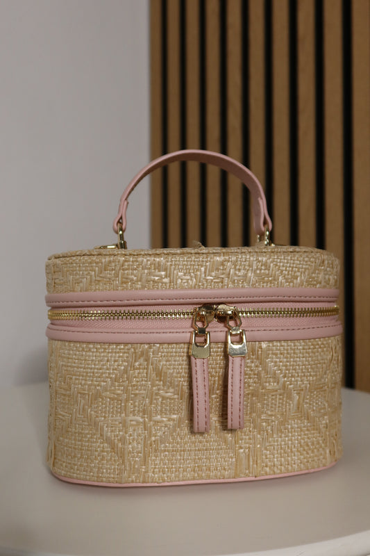 Bauletto in Paglia (rosa / marrone)