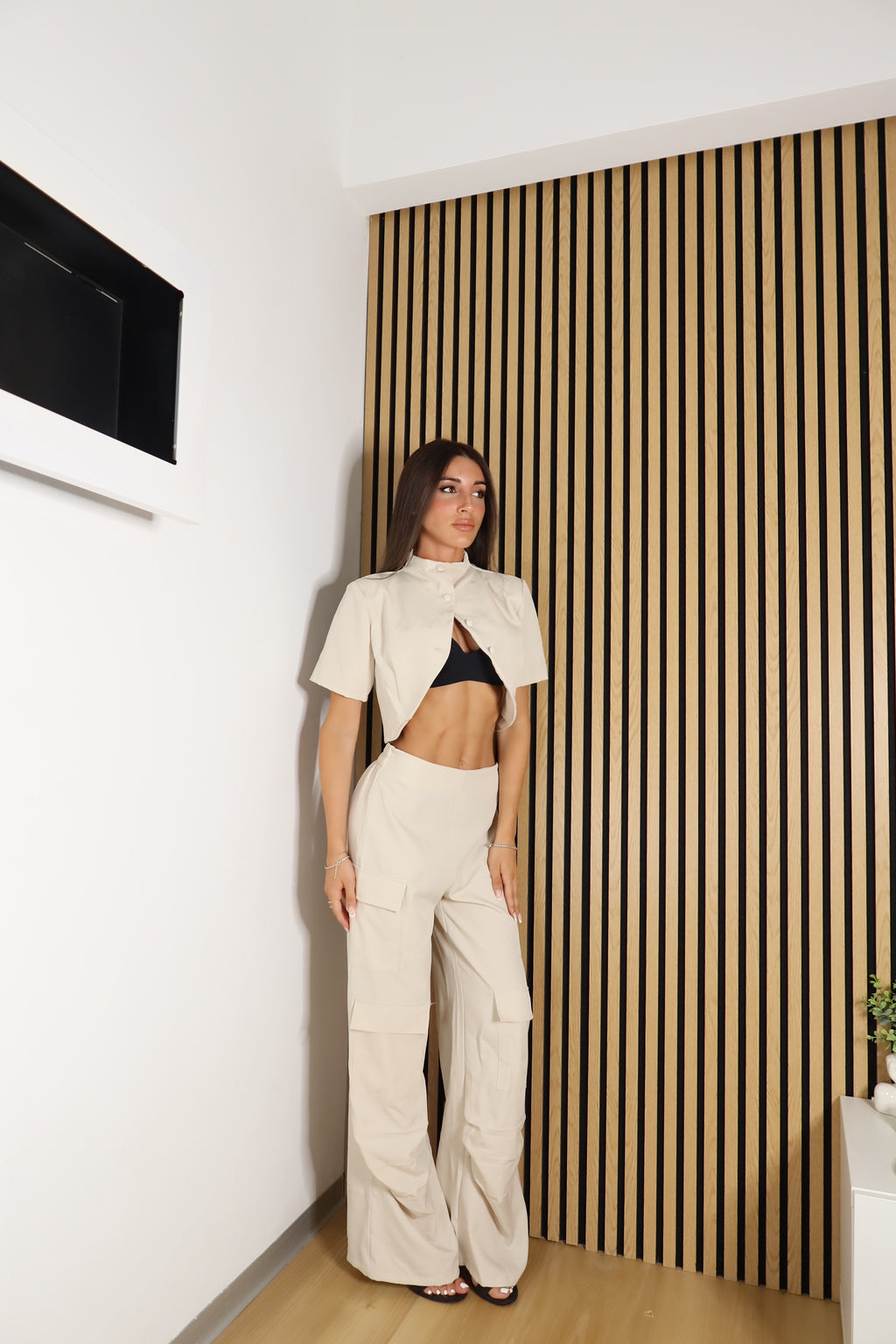 Coordinato Cristal (beige / rosa / nero)