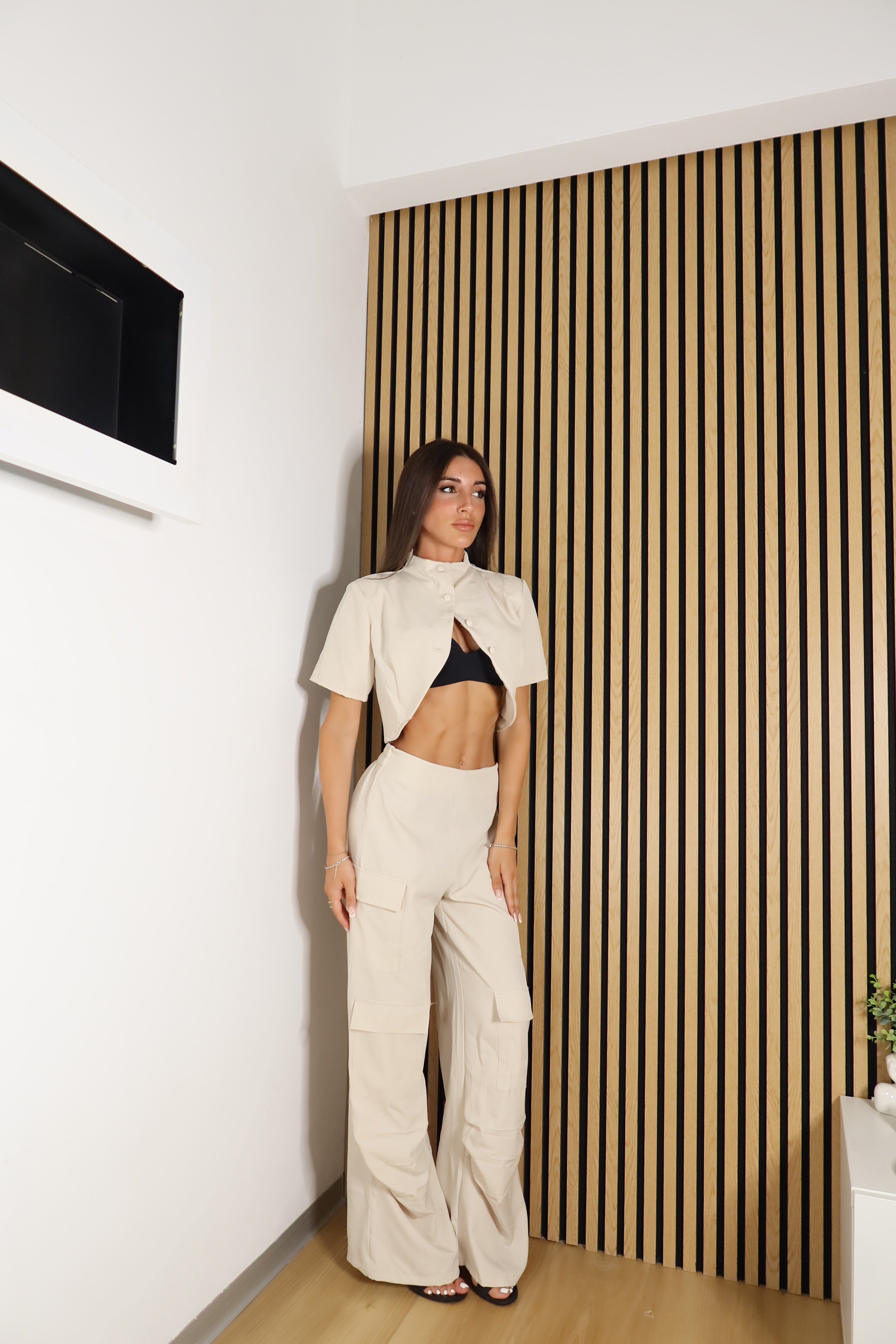 Coordinato Cristal (beige / rosa / nero)