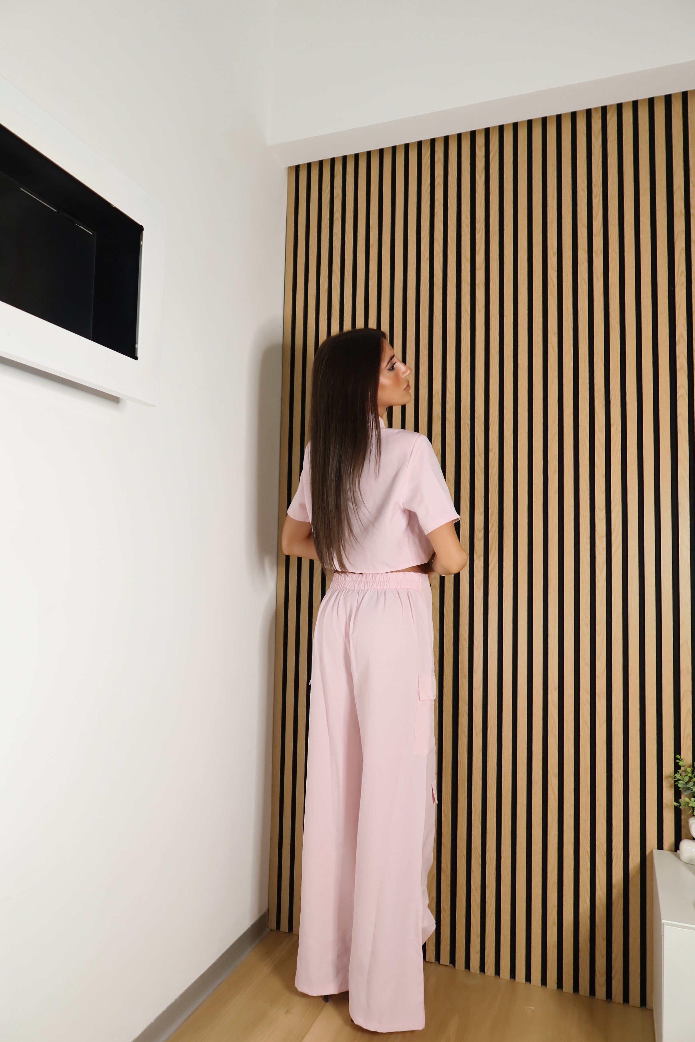 Coordinato Cristal (beige / rosa / nero)