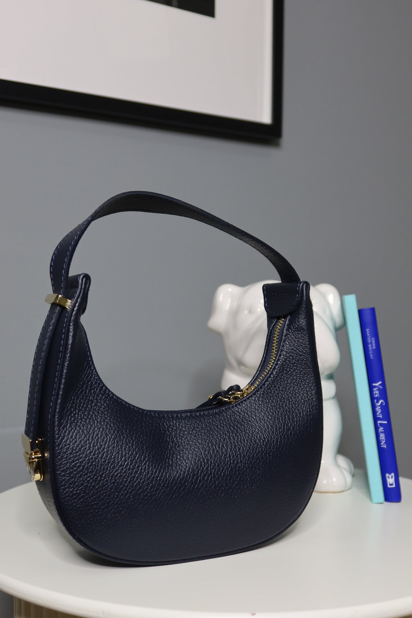 Borsa a spalla (marrone / bordeaux / giallo / blu)