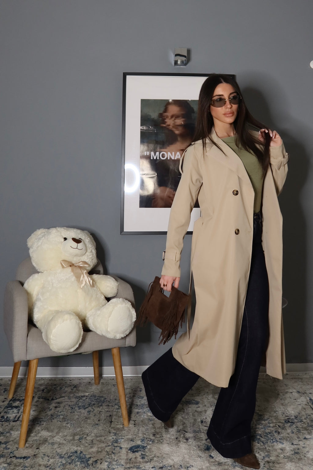 Maxi Trench Beige
