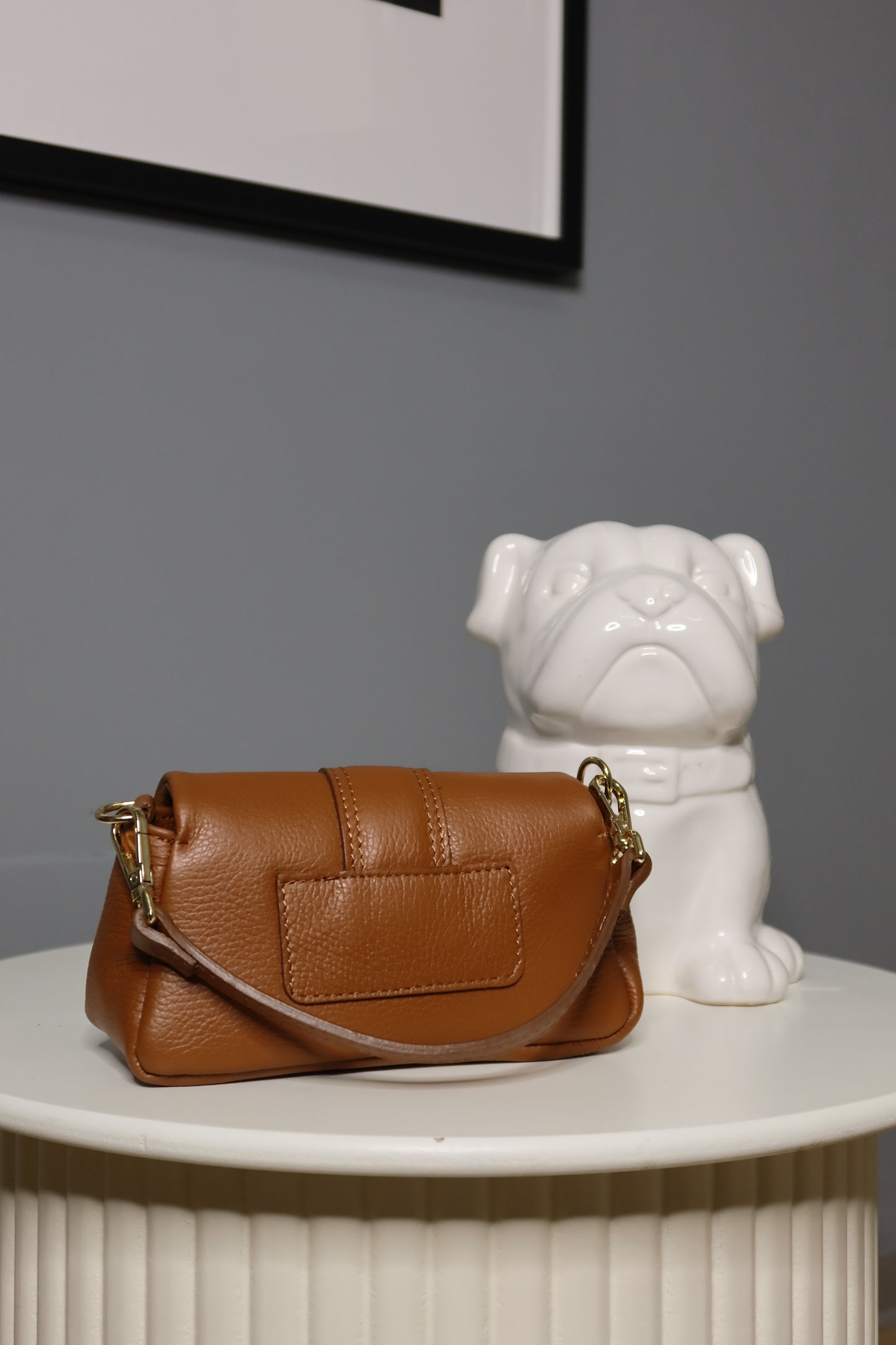 Mini bag Parigi (cuoio / senape / bordeaux)