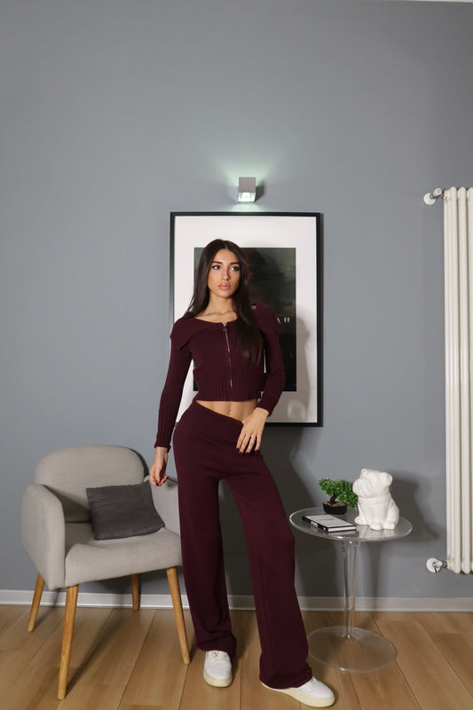 Pantalone Diletta Bordeaux