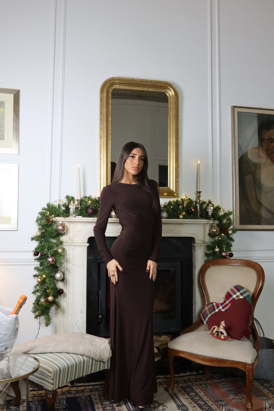 Abito Lungo Paris (nero / marrone)