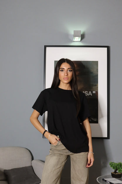 T-Shirt manica corta (nera / bianca)