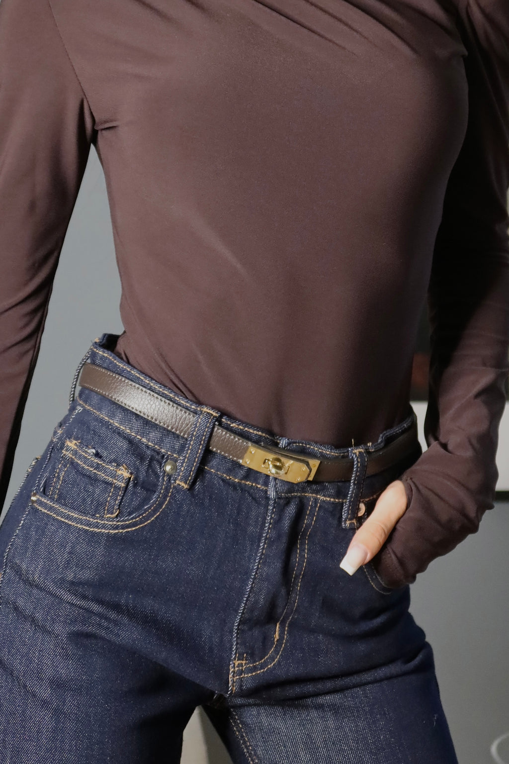 Cintura H Marrone