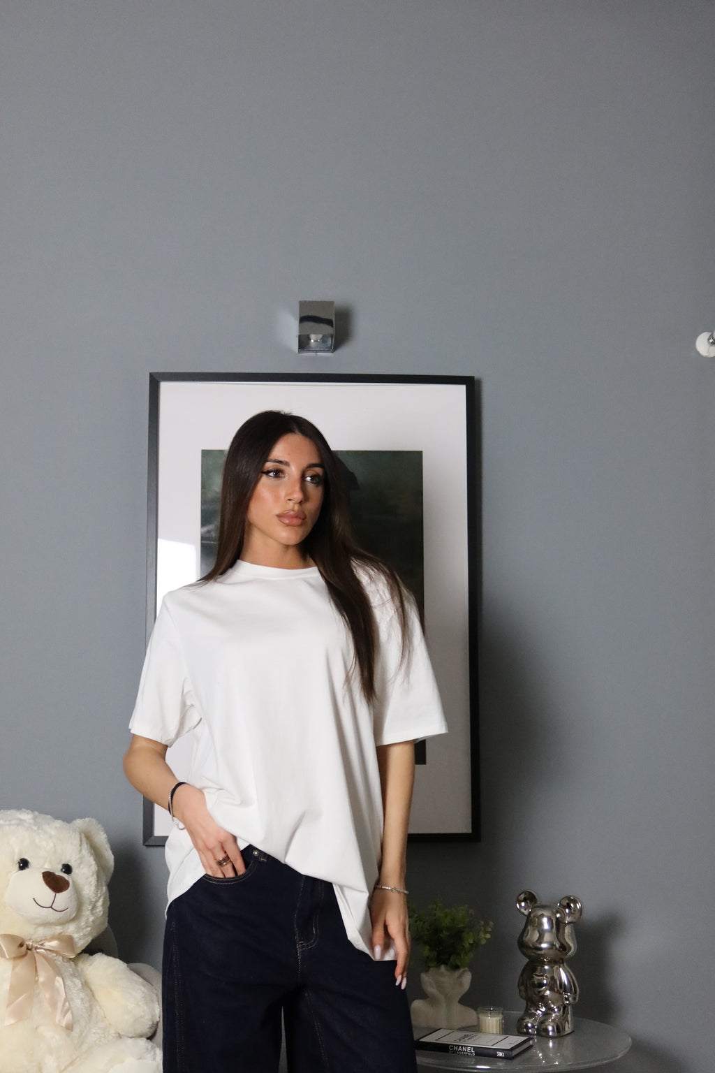 T-shirt manica corta con spalline (vari colori)