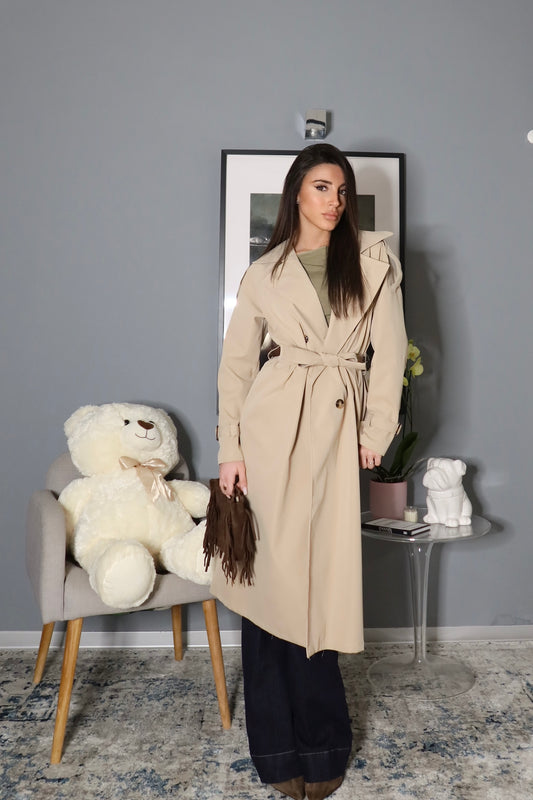 Maxi Trench Beige