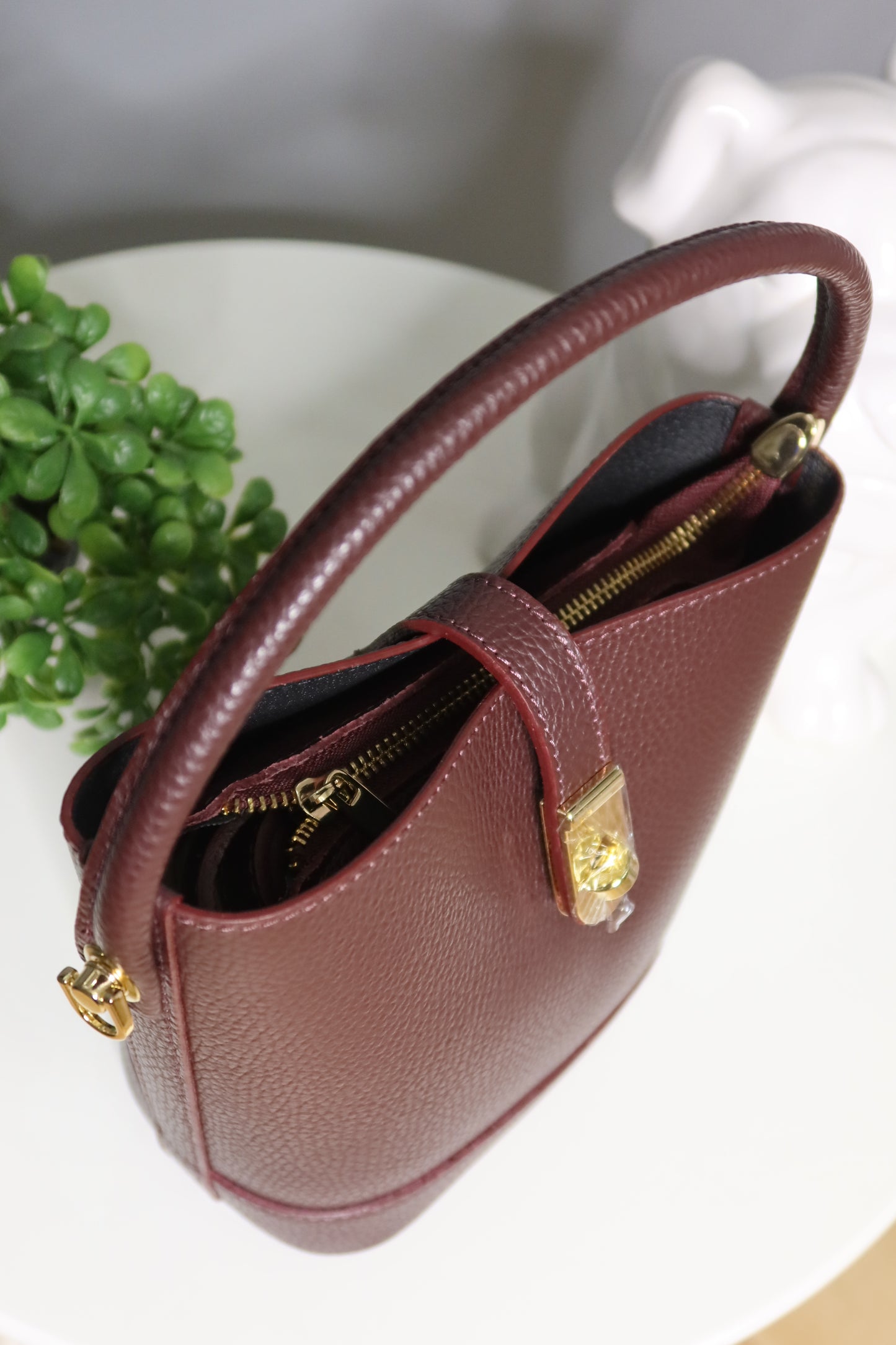 Bag Secchiello (bordeaux / verde)