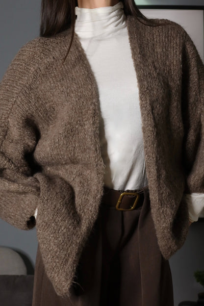 Cardigan Monica (fango / panna)