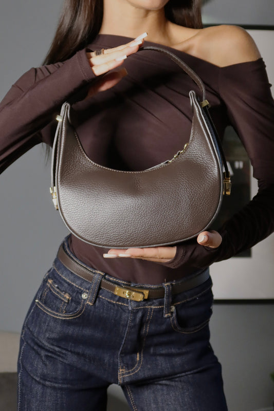 Borsa a spalla (marrone / bordeaux / giallo / blu)