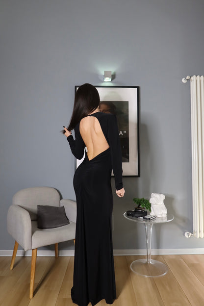 Abito Lungo Paris (nero / marrone)