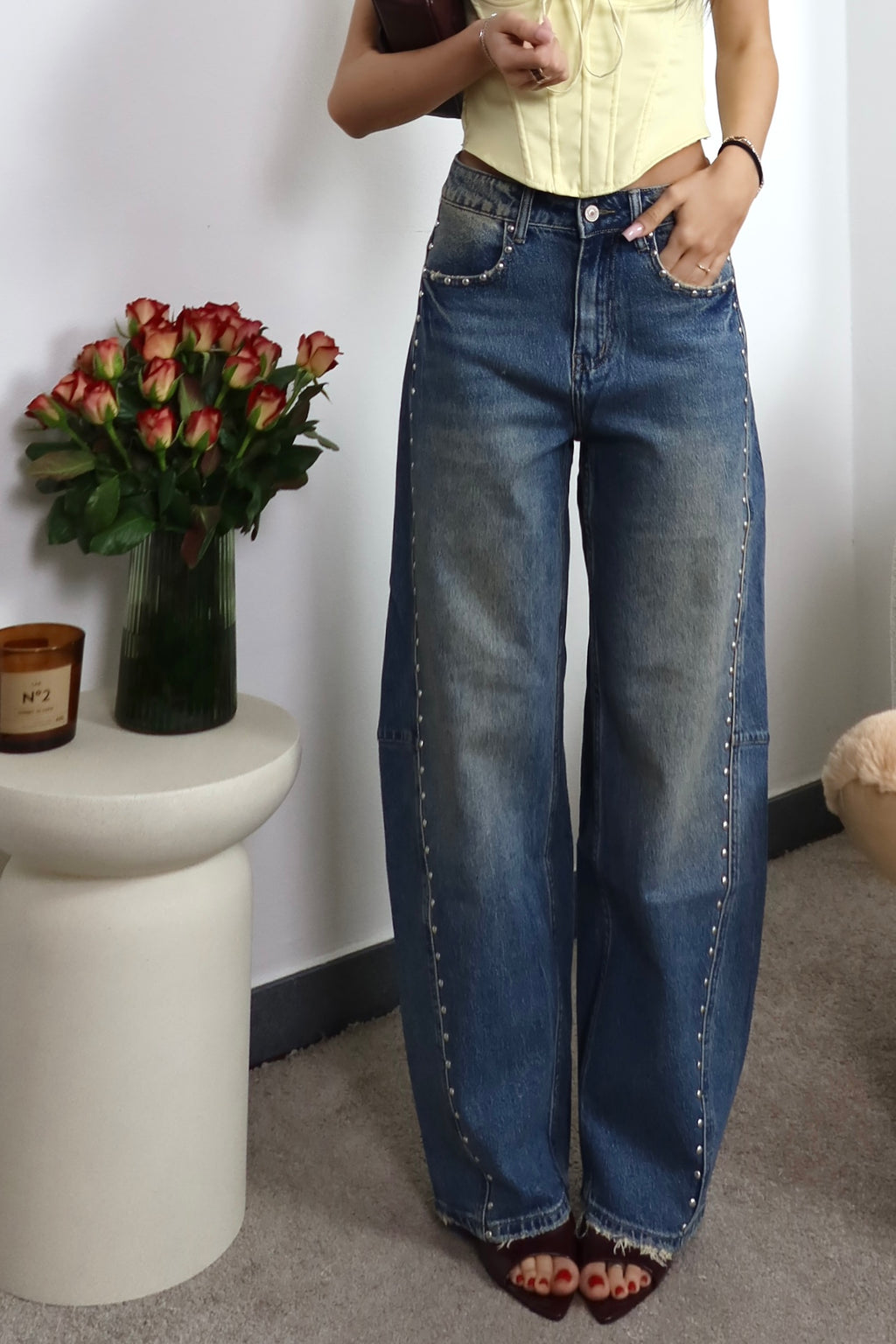 Jeans con borchie Melanie