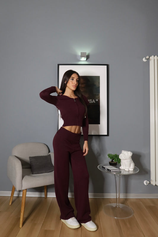 Pantalone Diletta Bordeaux