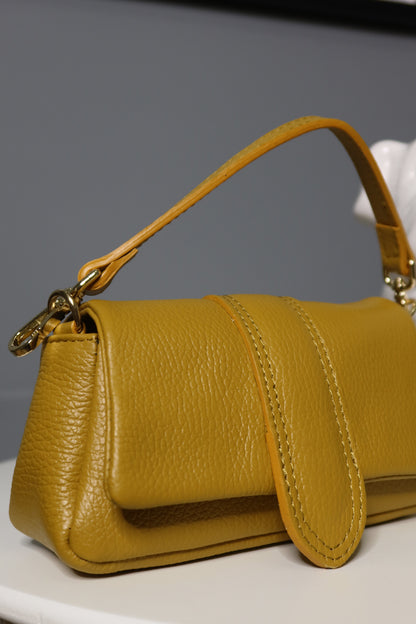 Mini bag Parigi (cuoio / senape / bordeaux)