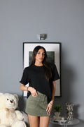 T-shirt manica corta con spalline (vari colori)
