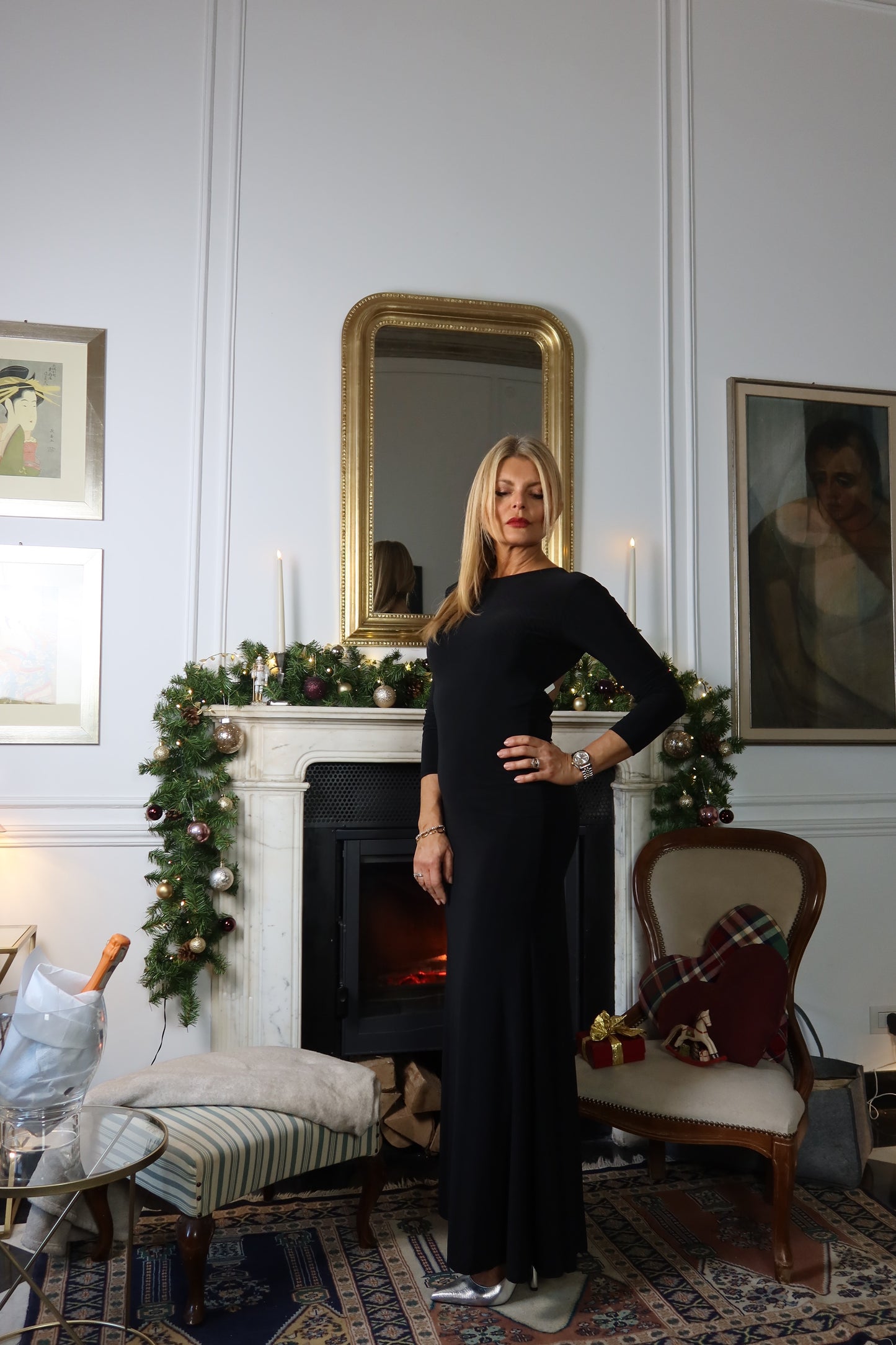 Abito Lungo Paris (nero / marrone)