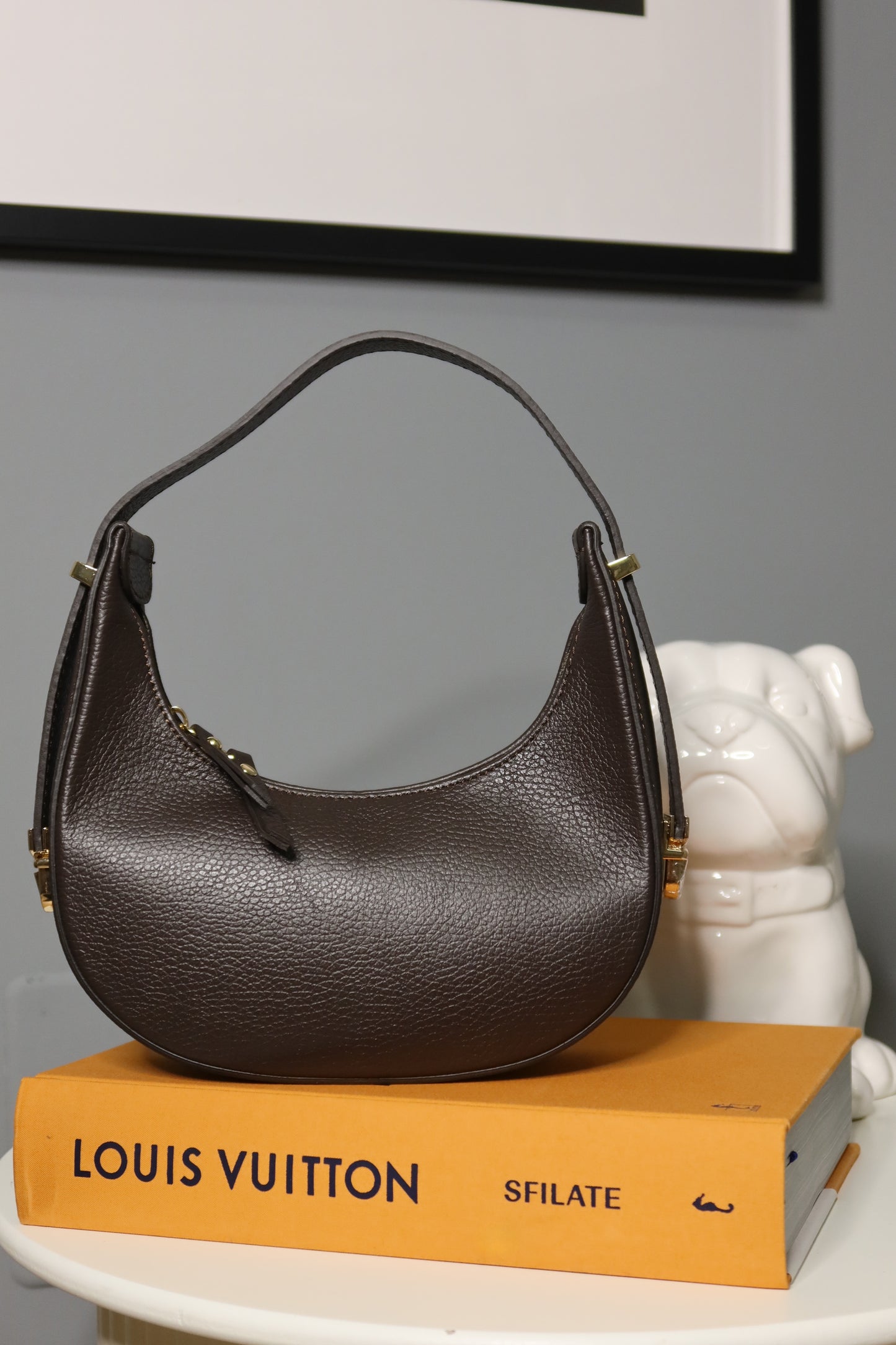 Borsa a spalla (marrone / bordeaux / giallo / blu)