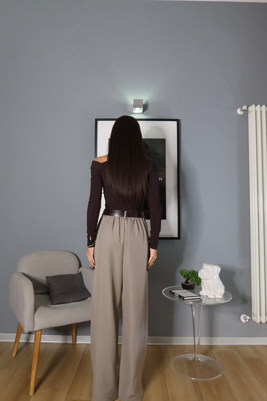 Pantaloni con cintura Fango