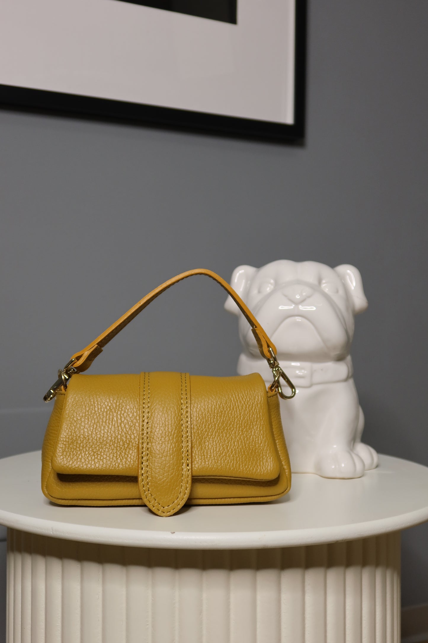 Mini bag Parigi (cuoio / senape / bordeaux)