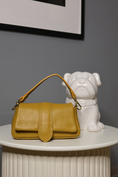 Mini bag Parigi (cuoio / senape / bordeaux)