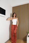 Pantaloni Satinati