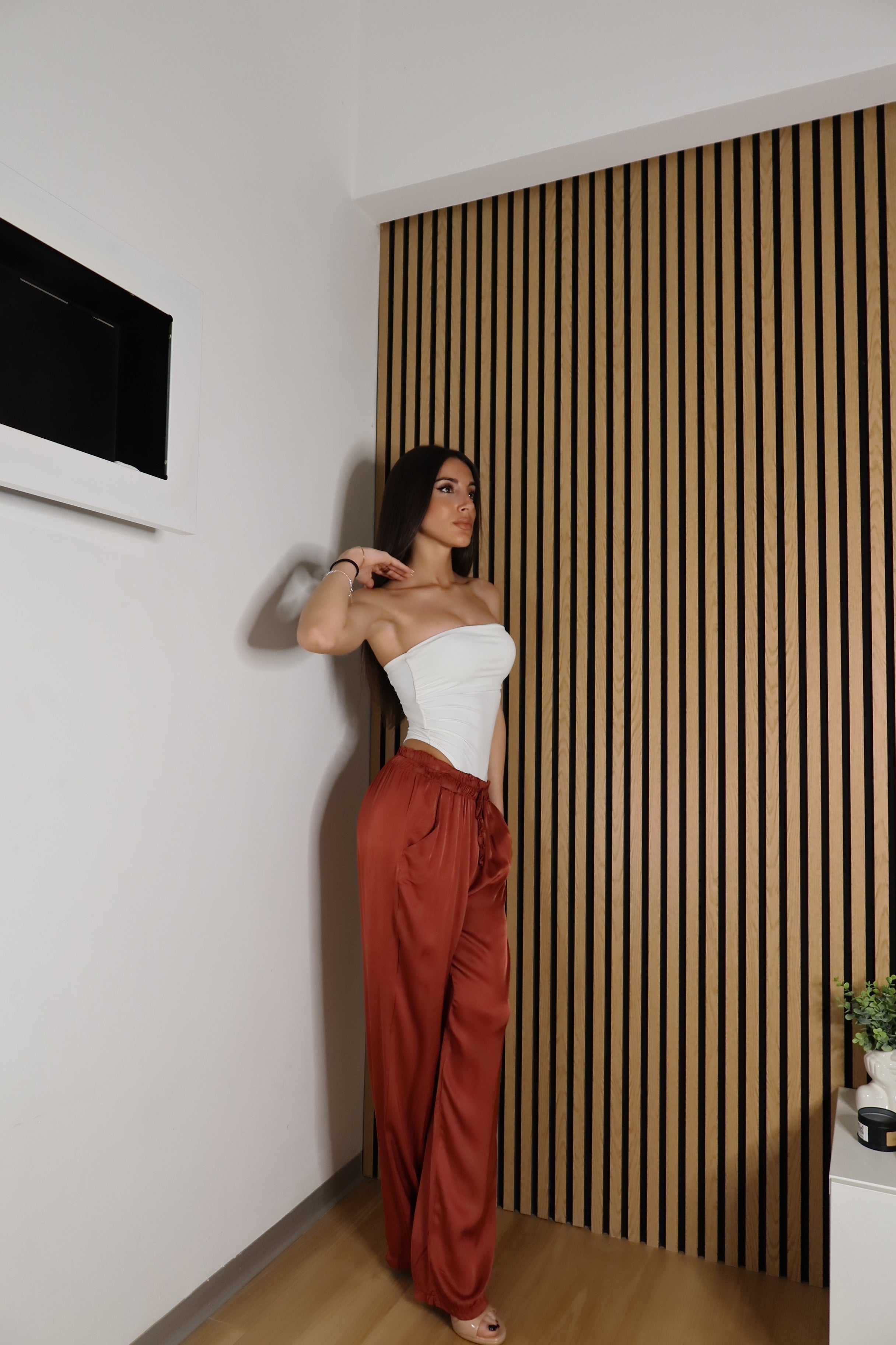 Pantaloni Satinati