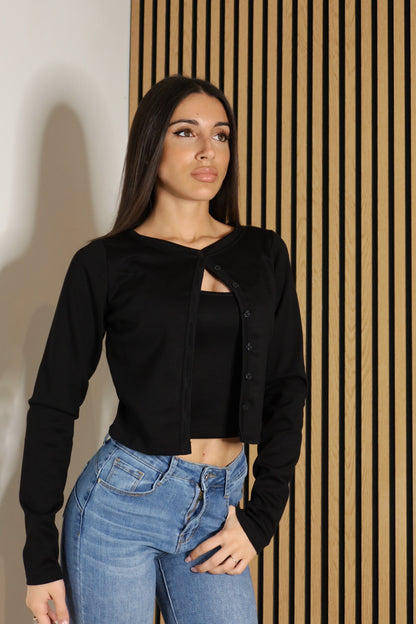Top con Cardigan