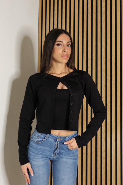 Top con Cardigan