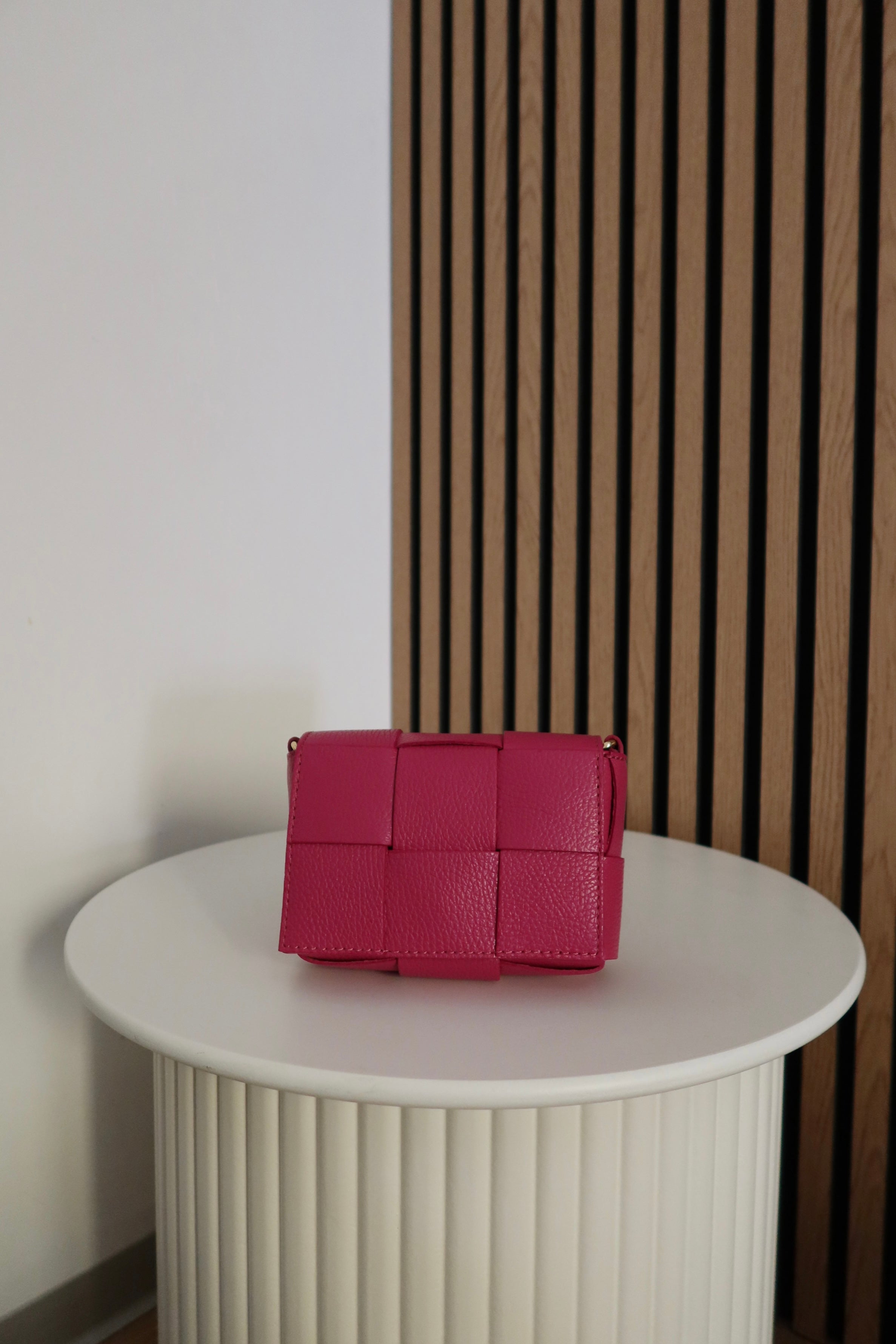 Borsa Pochette Intreccio (arancione / fucsia / beige)