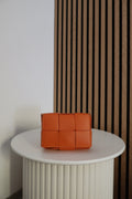 Borsa Pochette Intreccio (arancione / fucsia / beige)