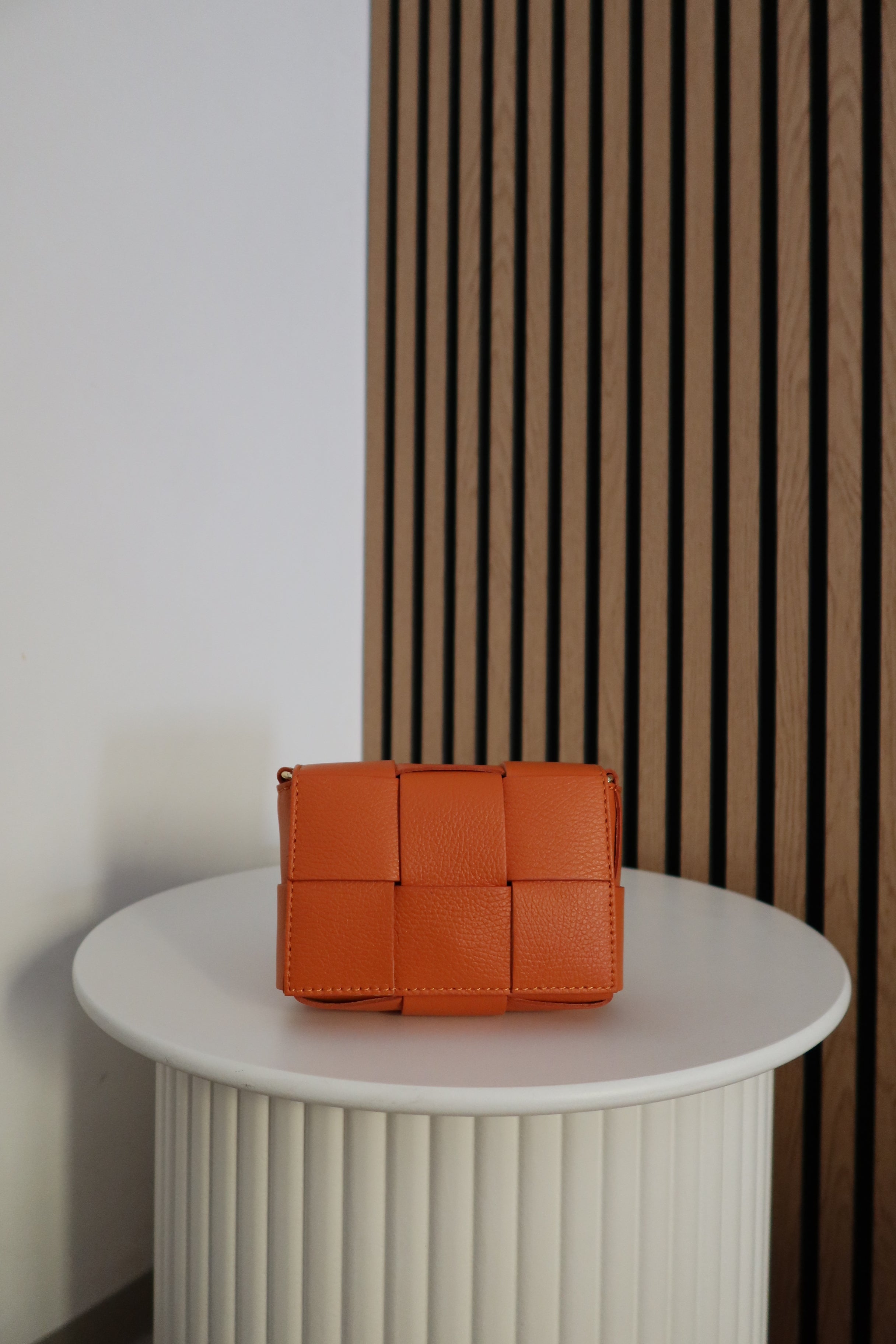 Borsa Pochette Intreccio (arancione / fucsia / beige)