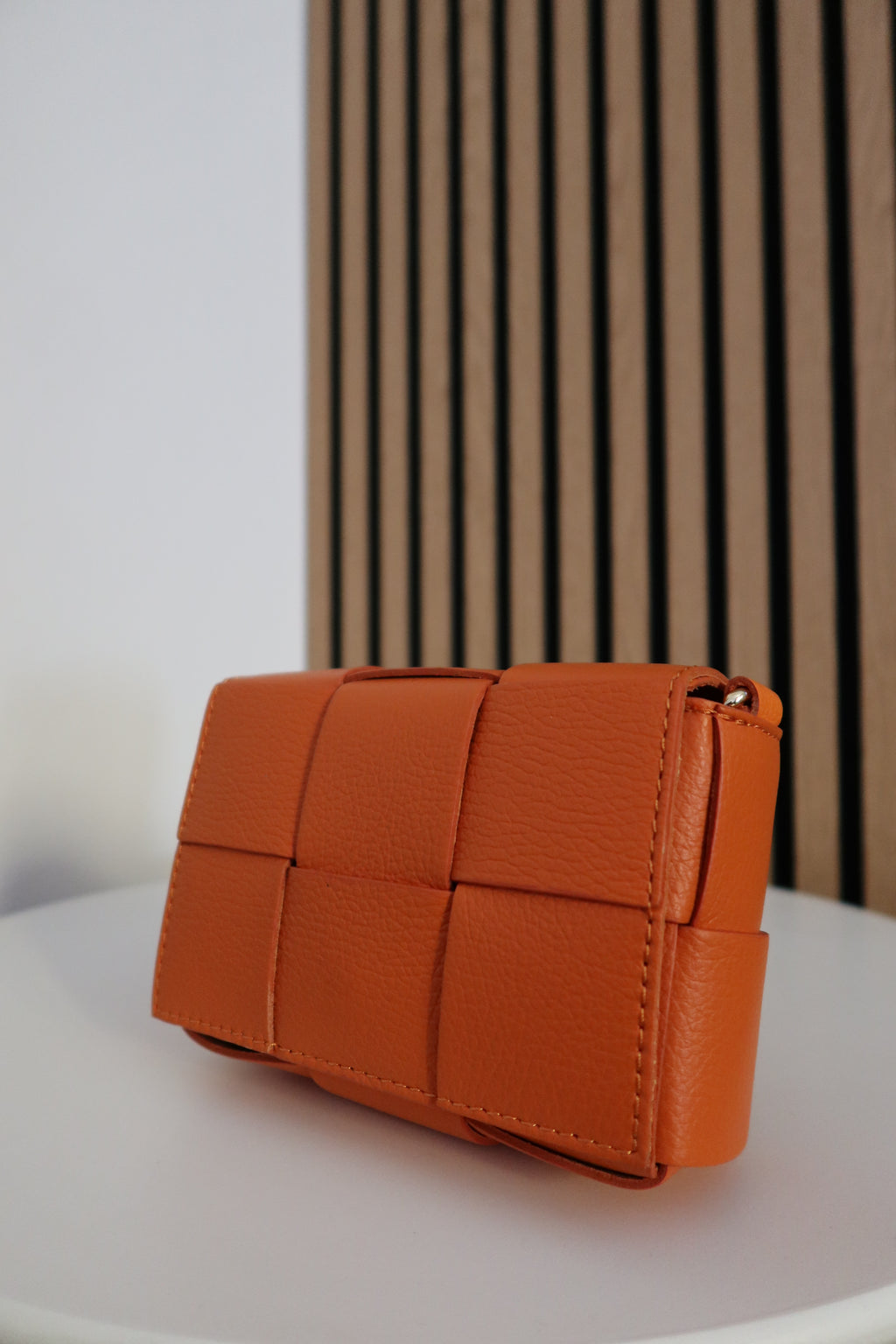 Borsa Pochette Intreccio (arancione / fucsia / beige)