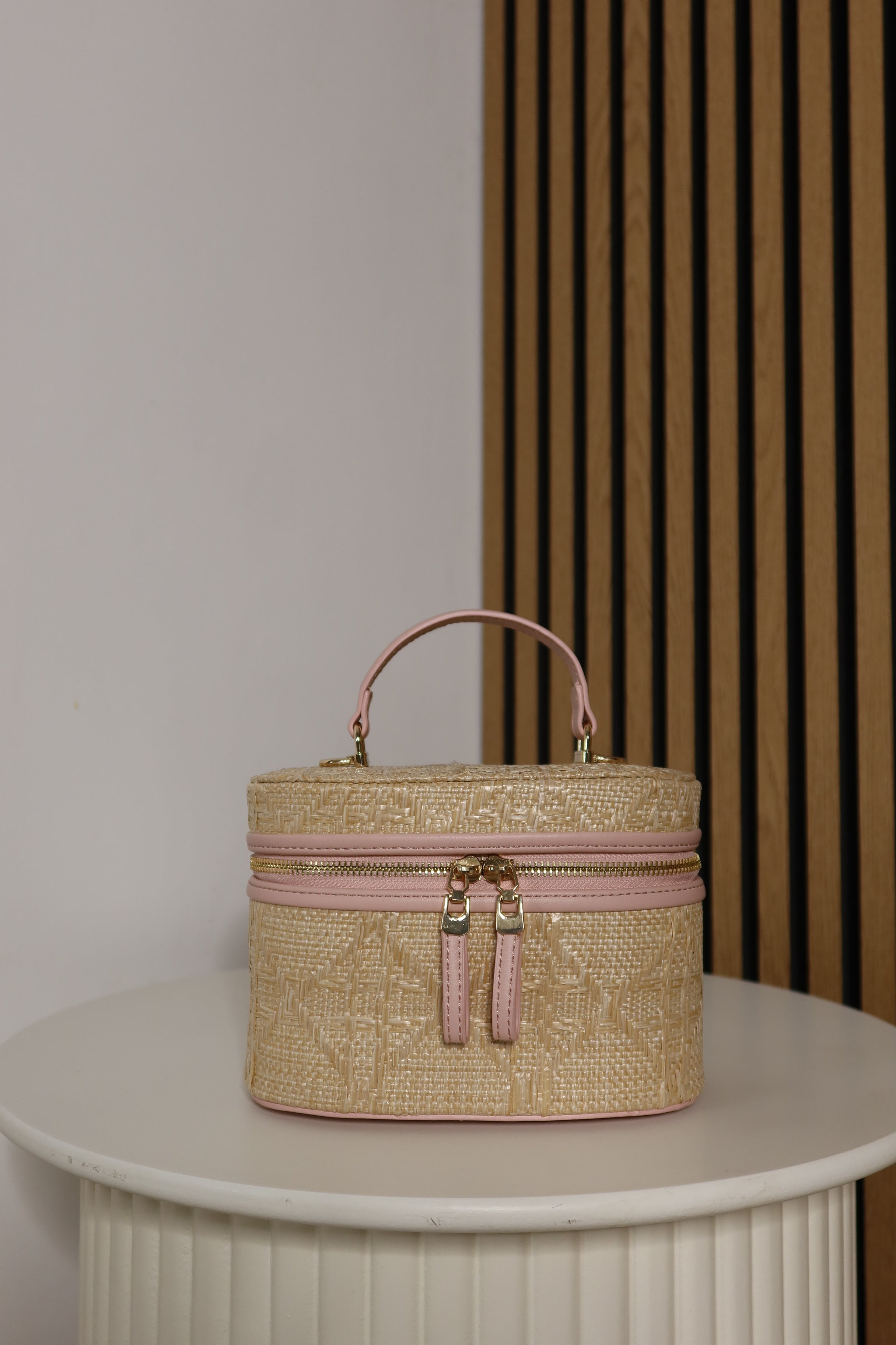Bauletto in Paglia (rosa / marrone)