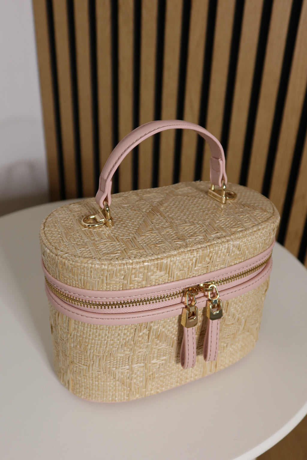 Bauletto in Paglia (rosa / marrone)