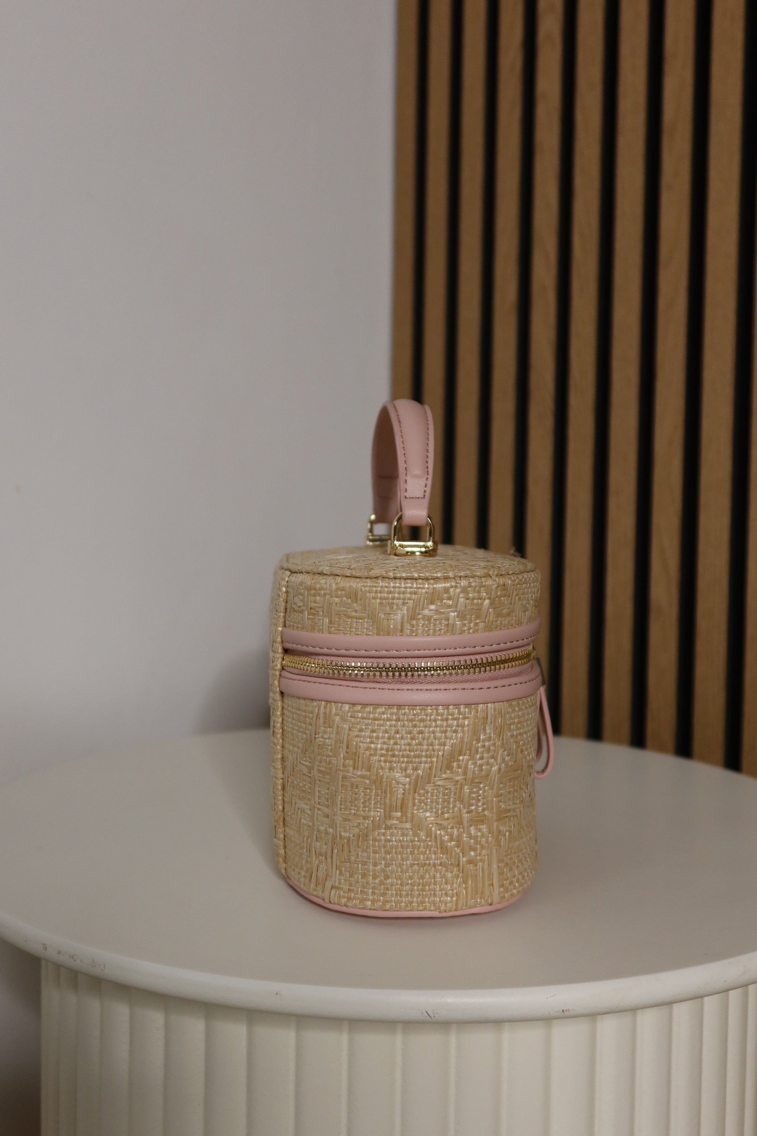 Bauletto in Paglia (rosa / marrone)