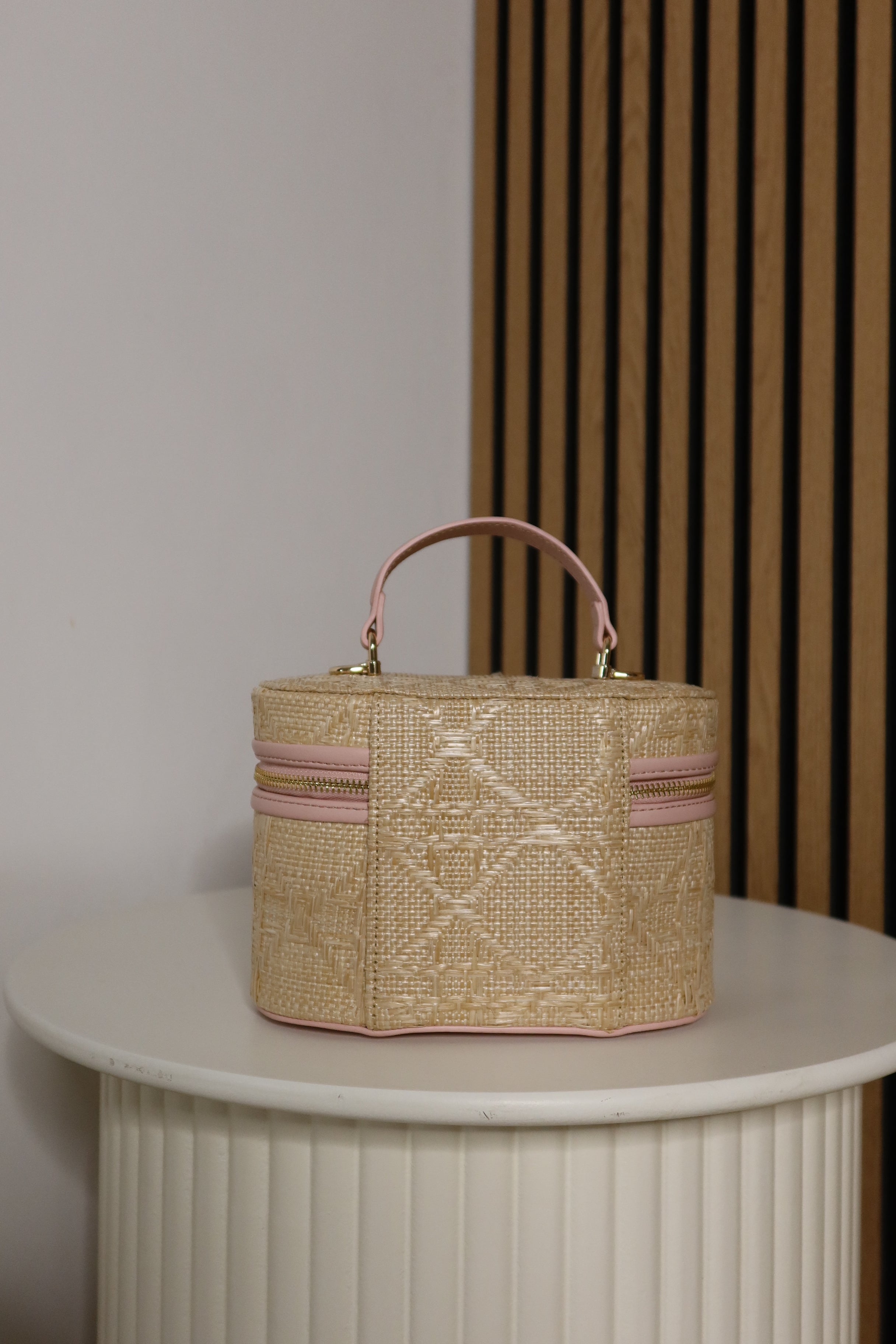 Bauletto in Paglia (rosa / marrone)