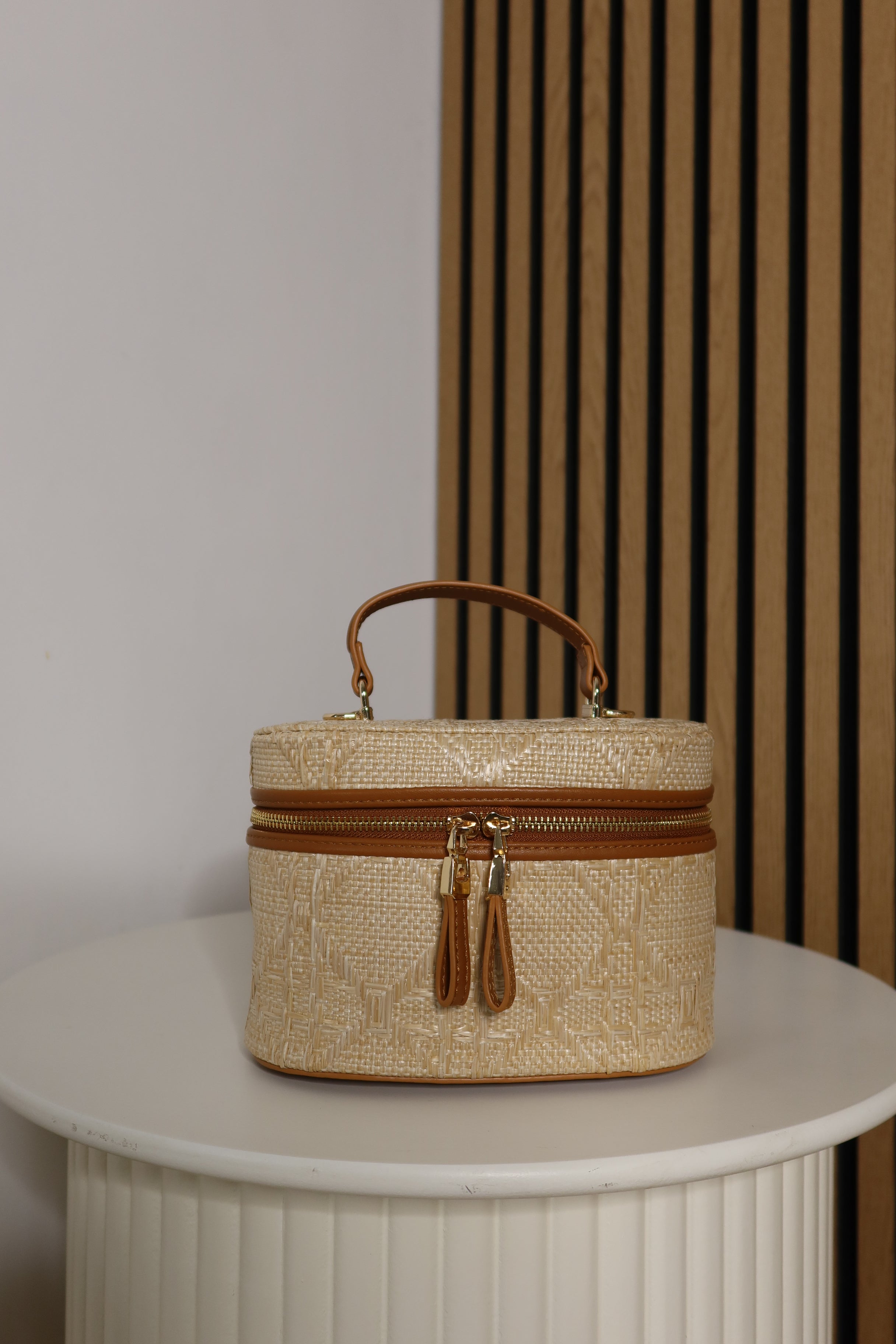 Bauletto in Paglia (rosa / marrone)