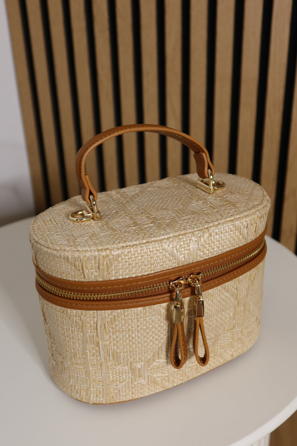 Bauletto in Paglia (rosa / marrone)