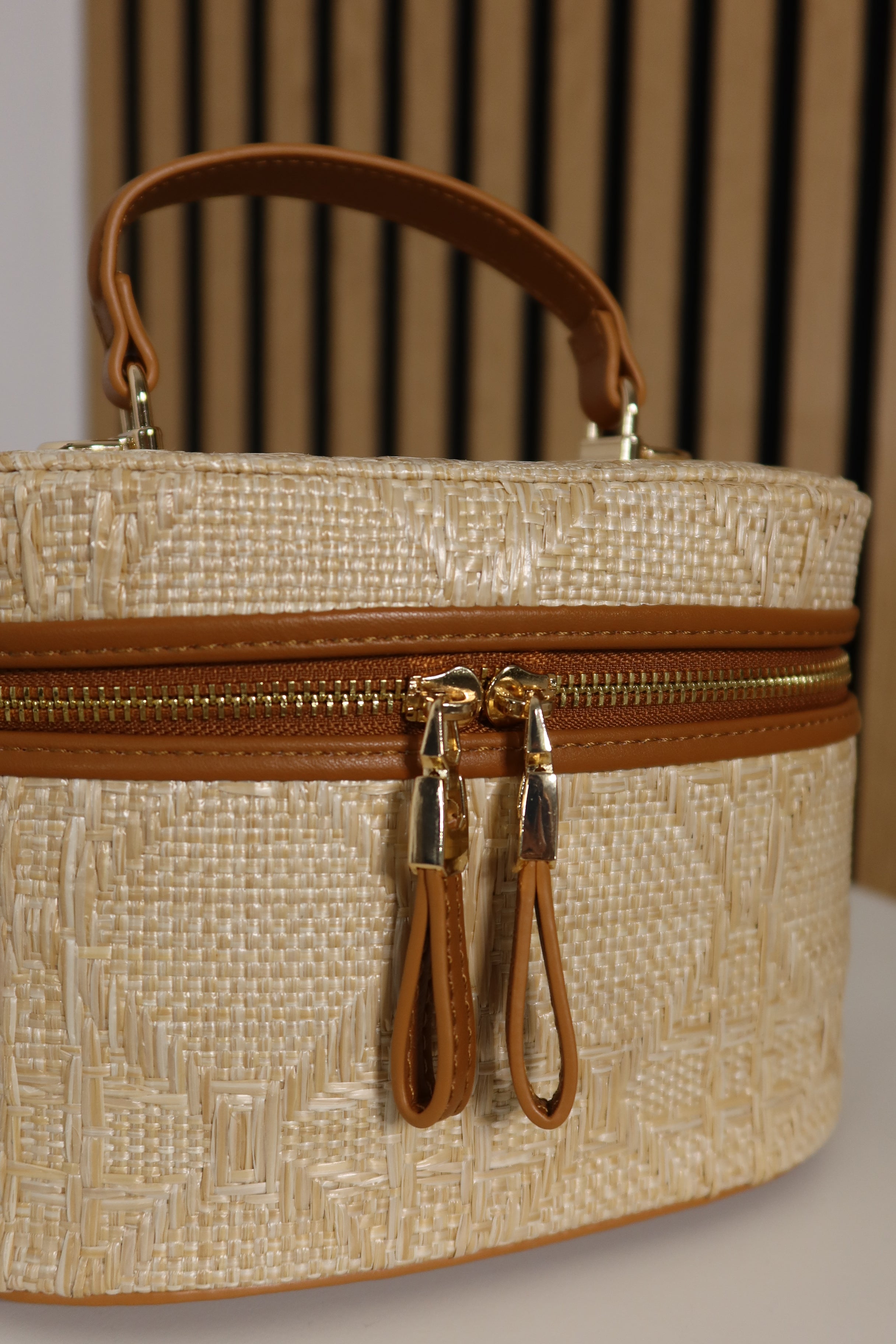 Bauletto in Paglia (rosa / marrone)