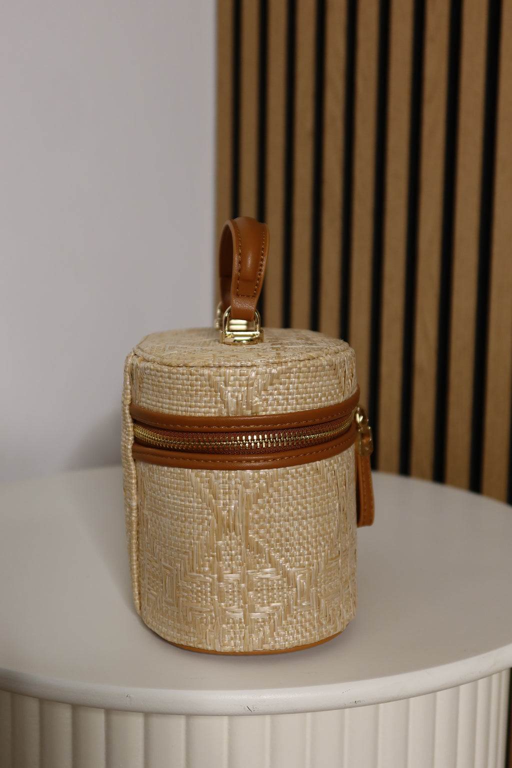 Bauletto in Paglia (rosa / marrone)