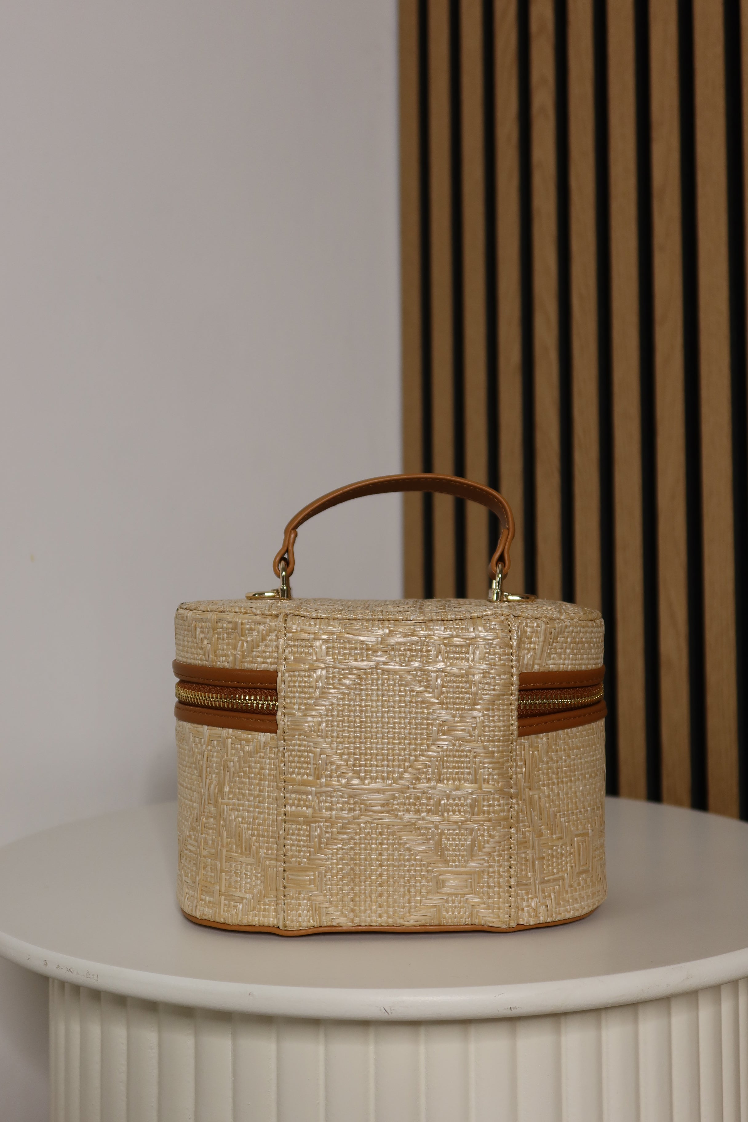 Bauletto in Paglia (rosa / marrone)