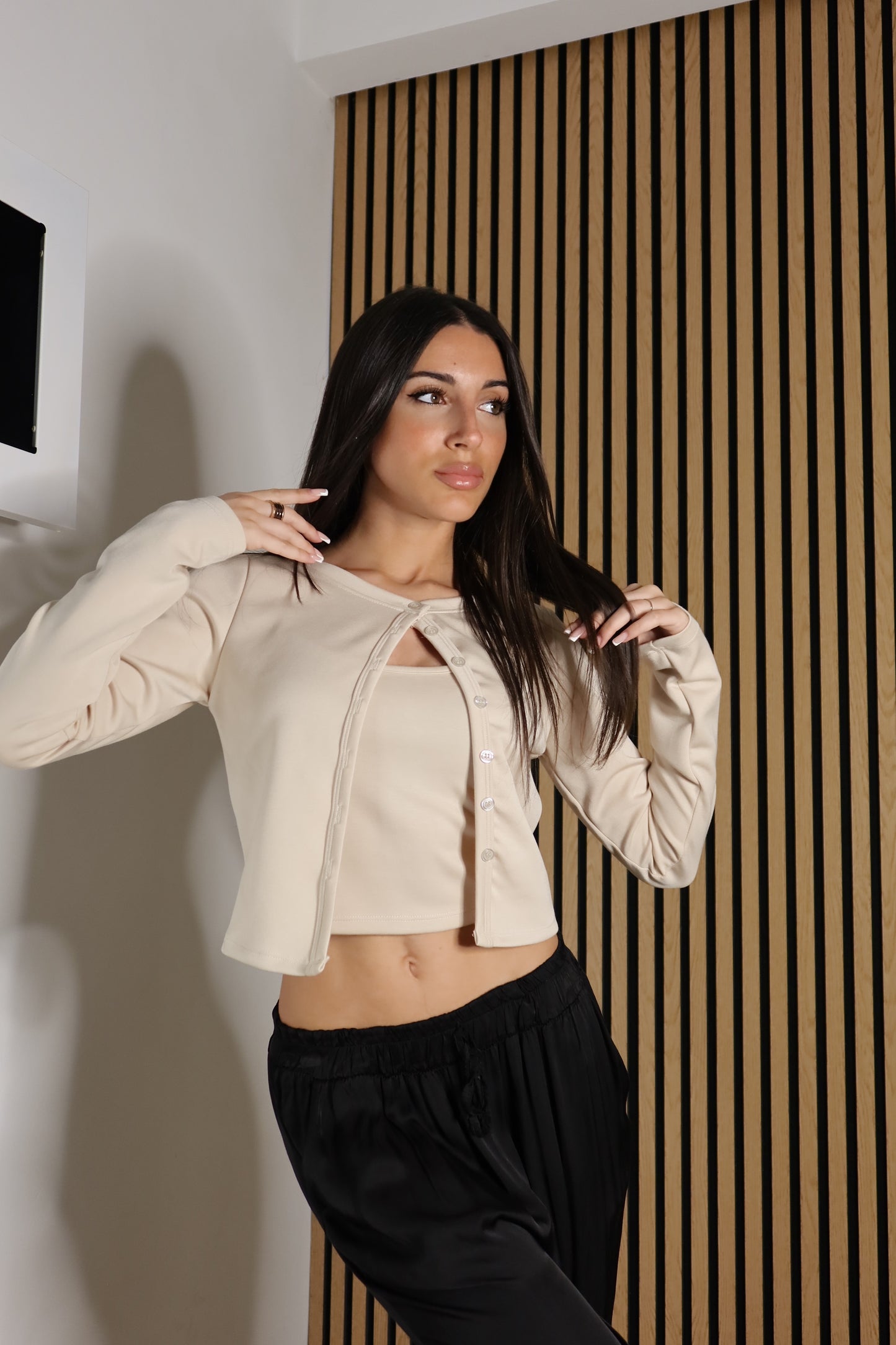 Top con Cardigan